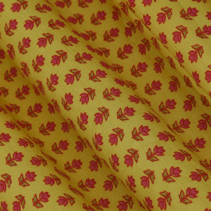 Multicolor Slub Chanderi Print Fabric