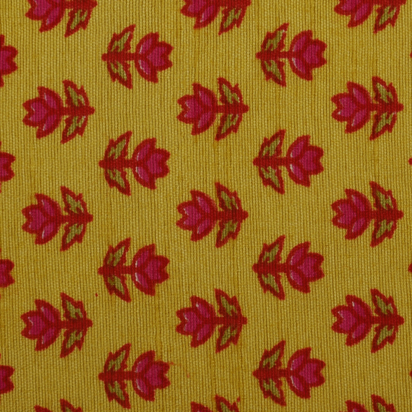 Multicolor Slub Chanderi Print Fabric