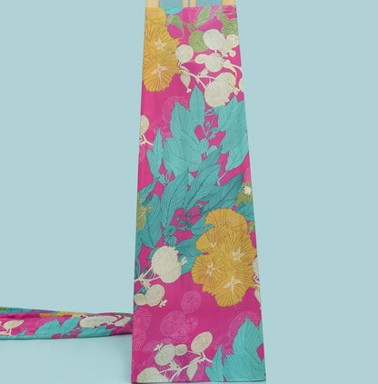 Multicolor Floral Crepe Print Fabric