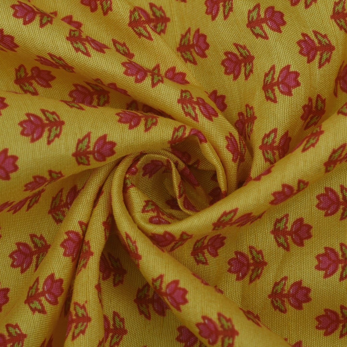 Multicolor Slub Chanderi Print Fabric