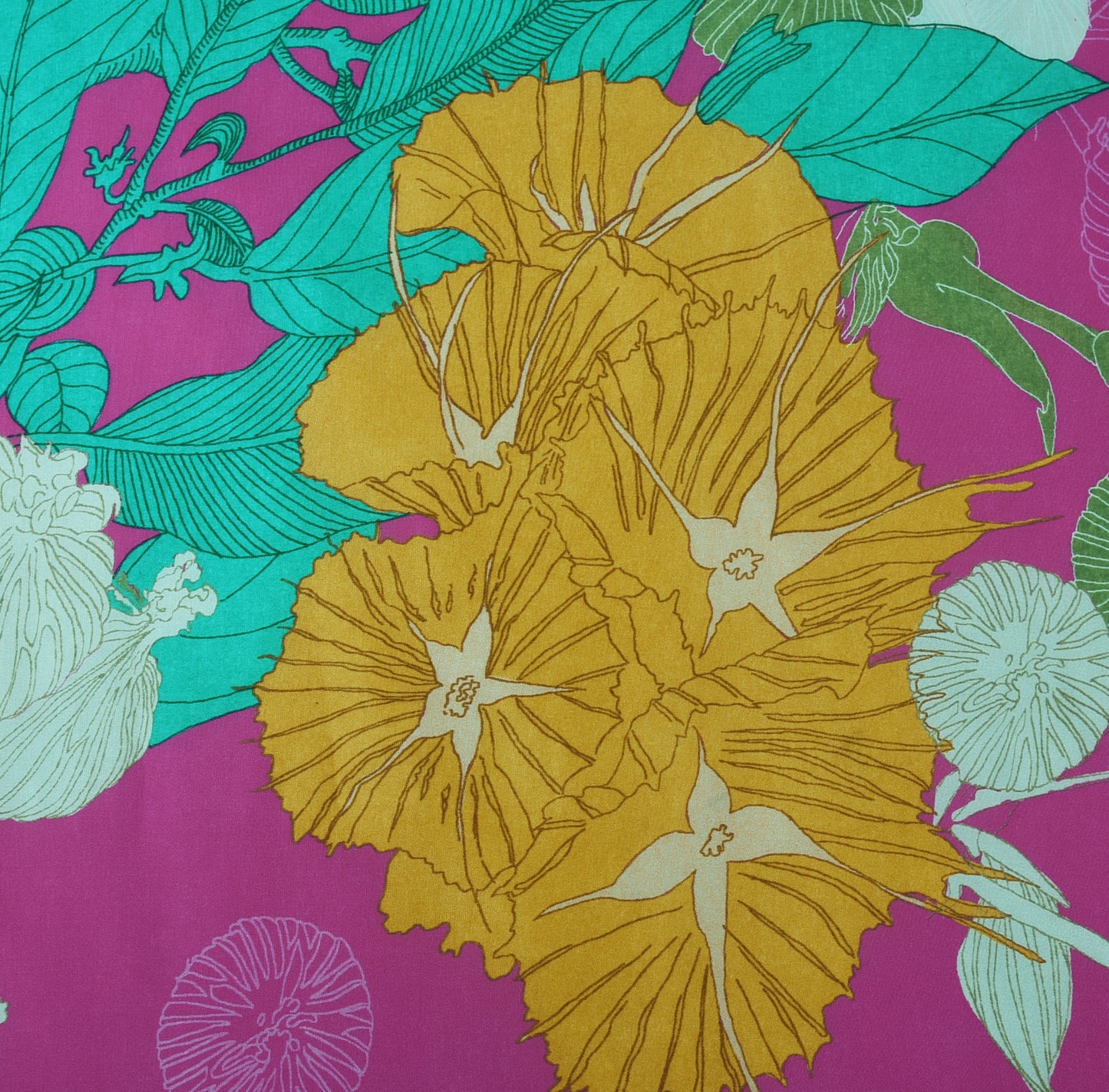 Multicolor Floral Crepe Print Fabric