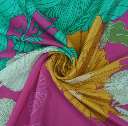 Multicolor Floral Crepe Print Fabric