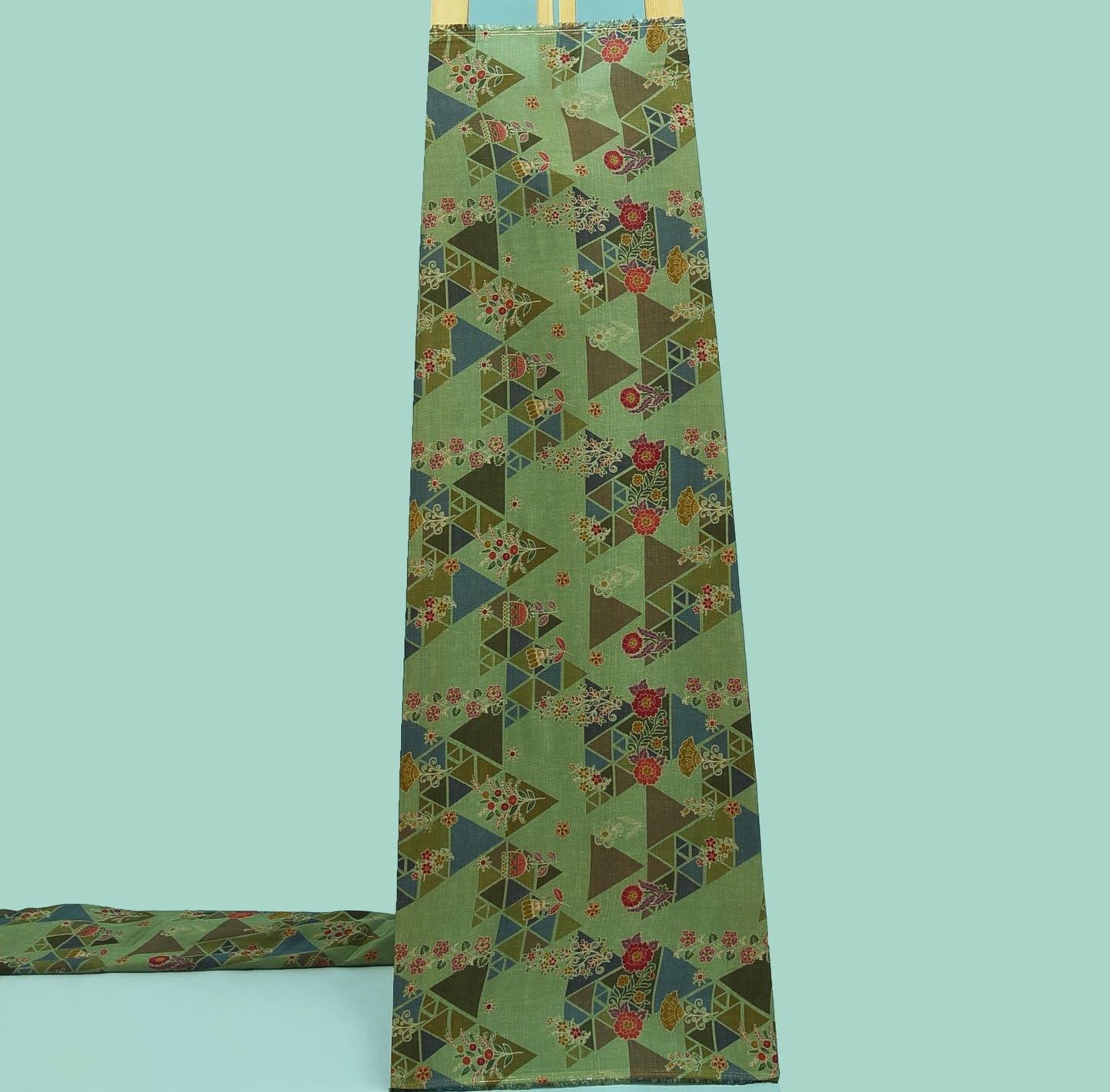 Multicolor Floral Crepe Print Fabric