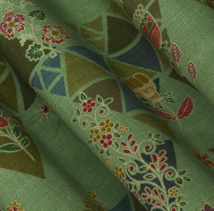 Multicolor Floral Crepe Print Fabric