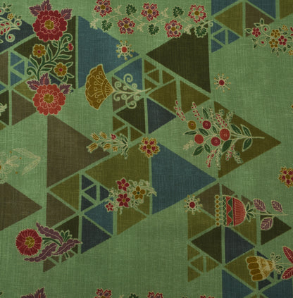 Multicolor Floral Crepe Print Fabric