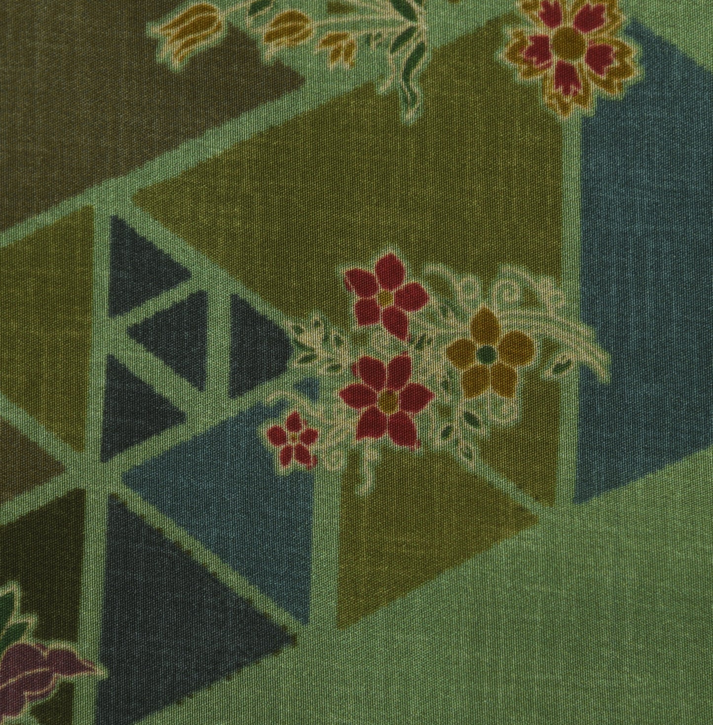 Multicolor Floral Crepe Print Fabric