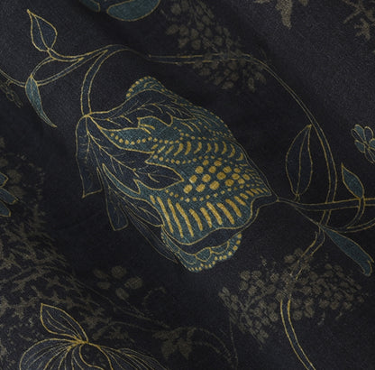 Multicolor Floral Crepe Print Fabric