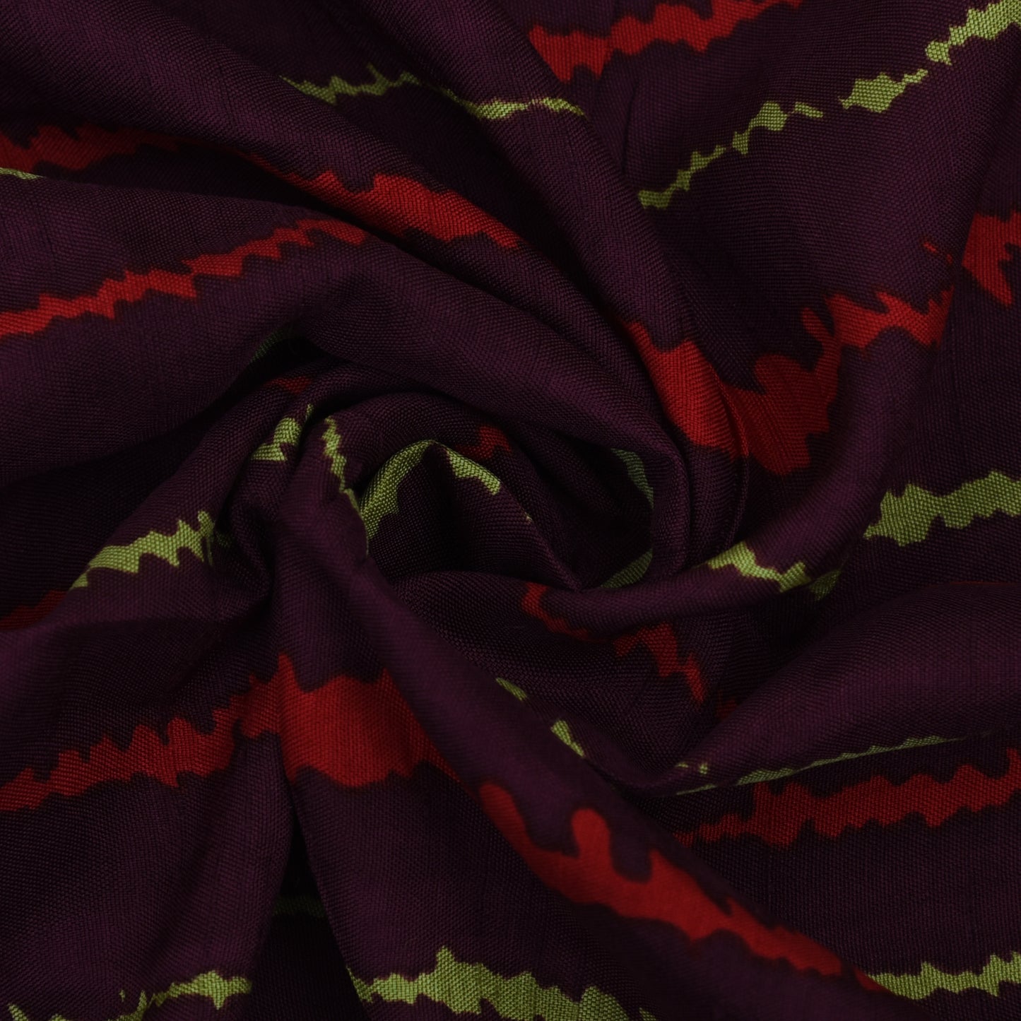 Multicolor Slub Chanderi Print Fabric