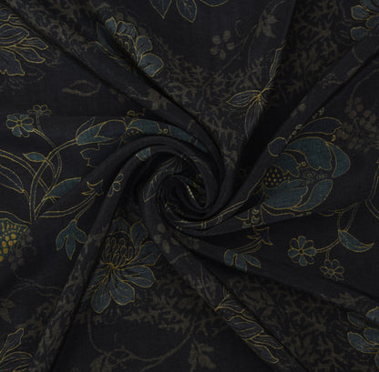 Multicolor Floral Crepe Print Fabric