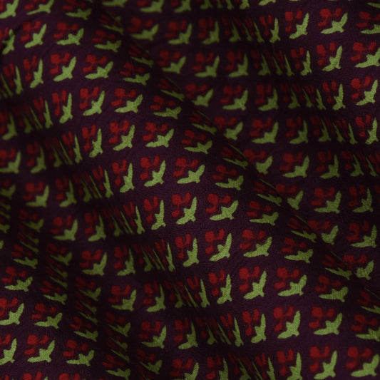 Multicolor Slub Chanderi Print Fabric