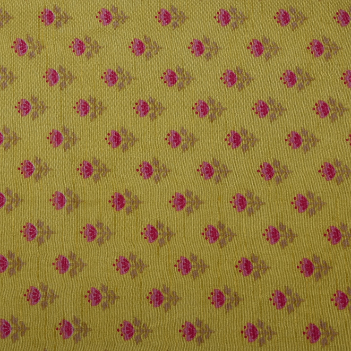 Multicolor Slub Chanderi Print Fabric