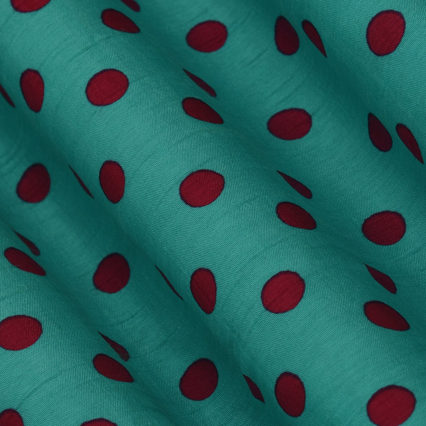 Multicolor Slub Chanderi Print Fabric