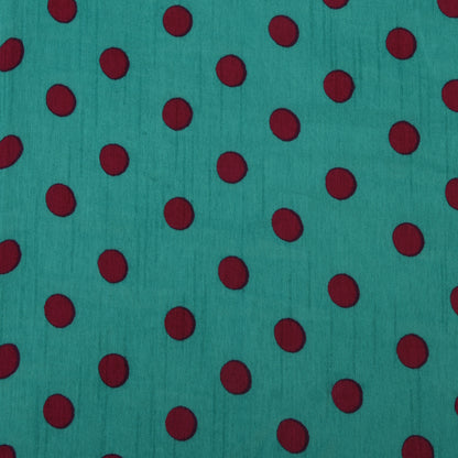 Multicolor Slub Chanderi Print Fabric