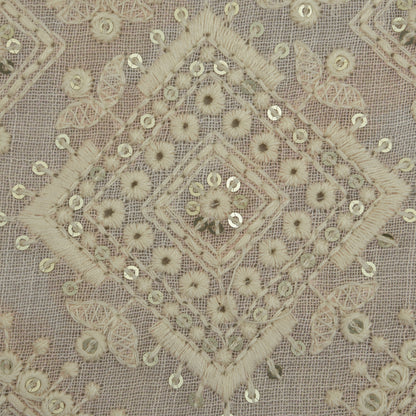 Linen Border Print Embroidery Fabric