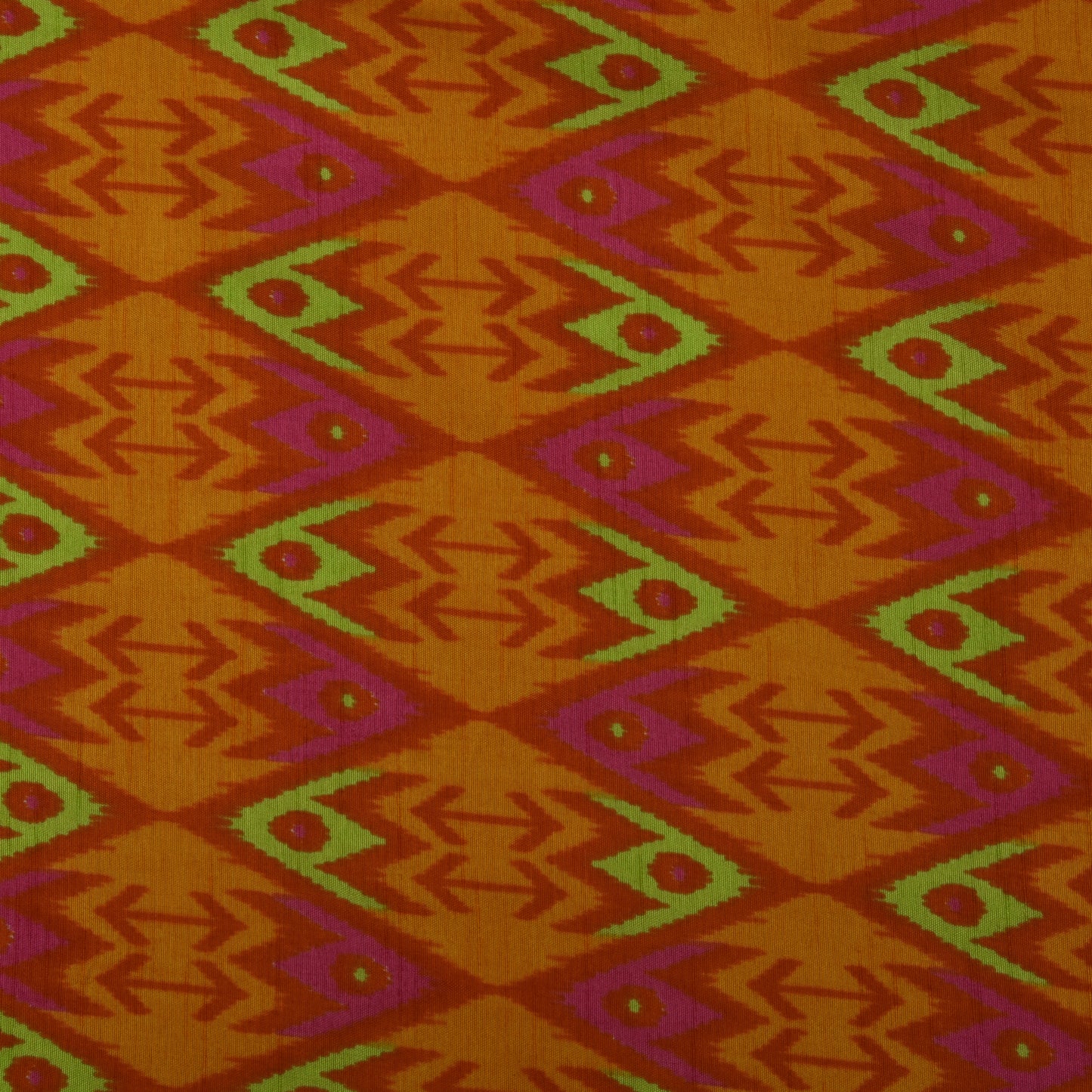 Multicolor Slub Chanderi Print Fabric