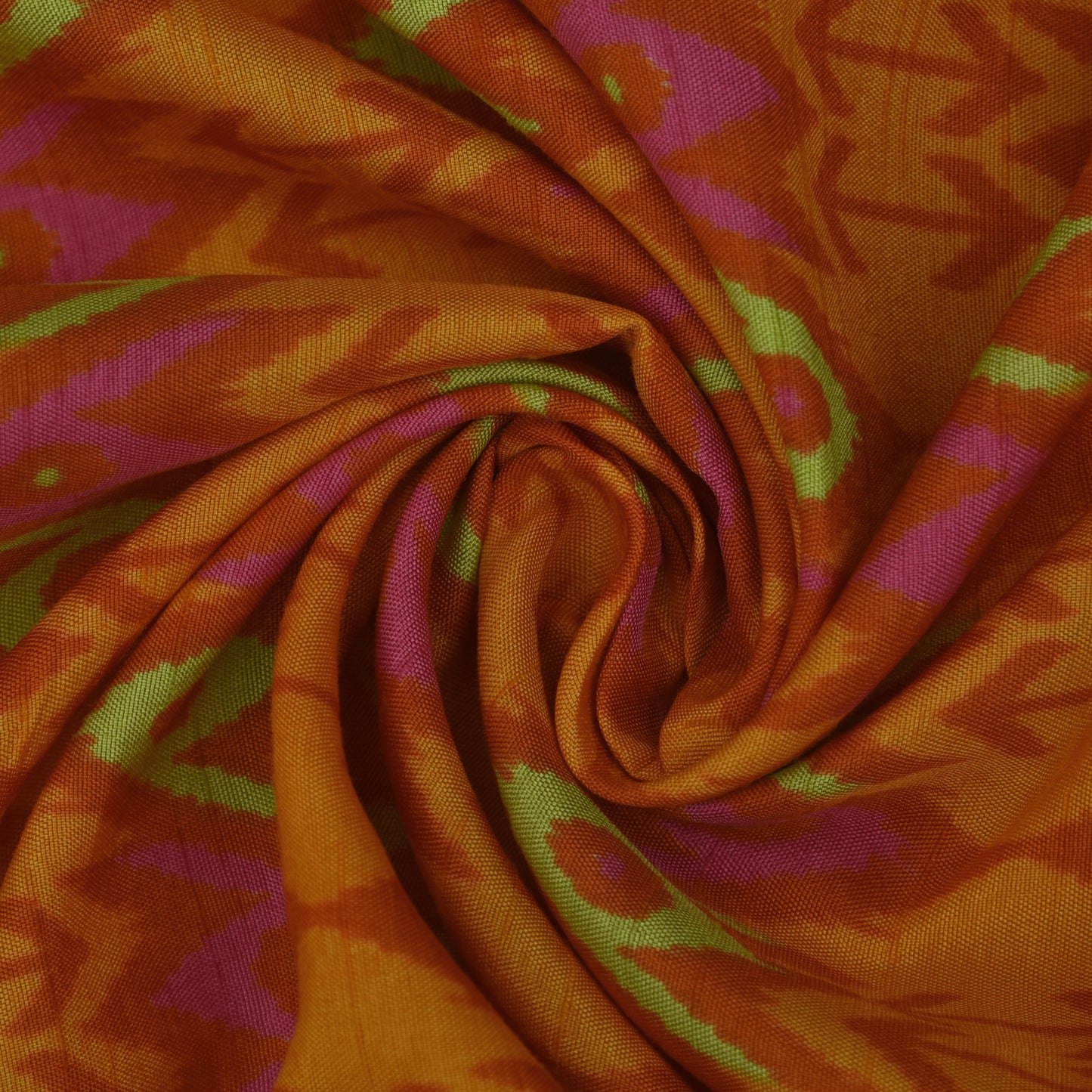 Multicolor Slub Chanderi Print Fabric