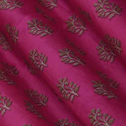 Multicolor Slub Chanderi Print Fabric