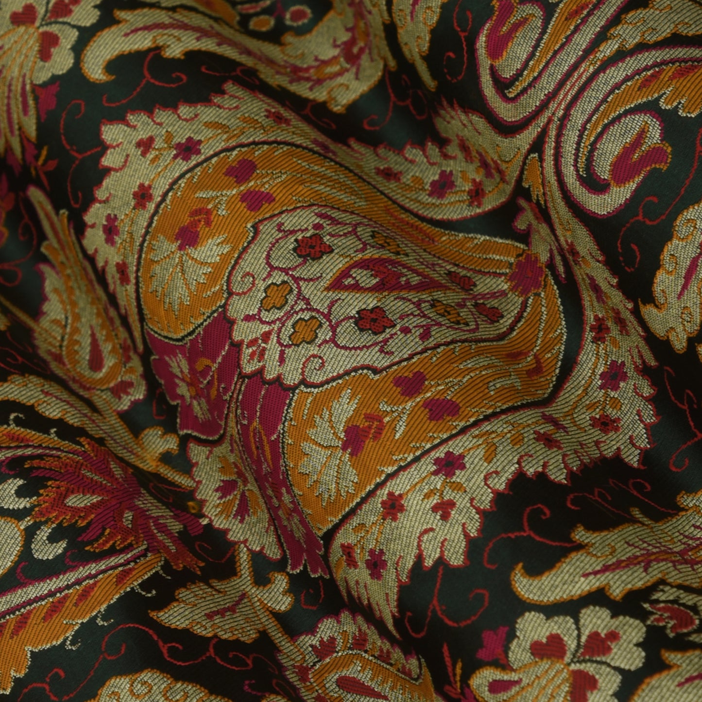 Multicolor Kimkhab Brocade Fabric