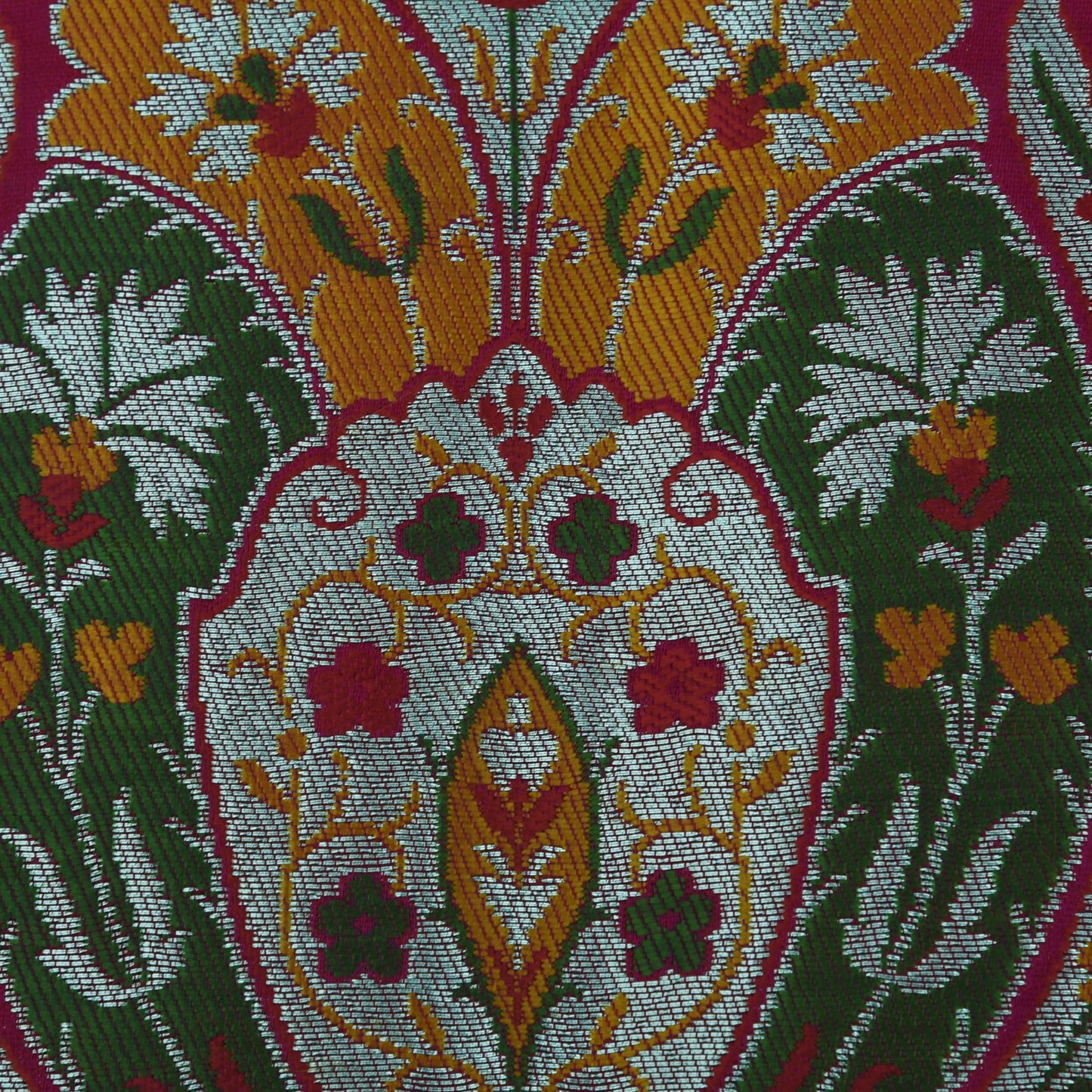 Multicolor Kimkhab Brocade Fabric