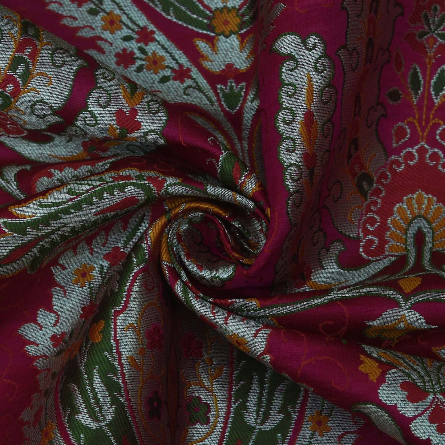 Multicolor Kimkhab Brocade Fabric