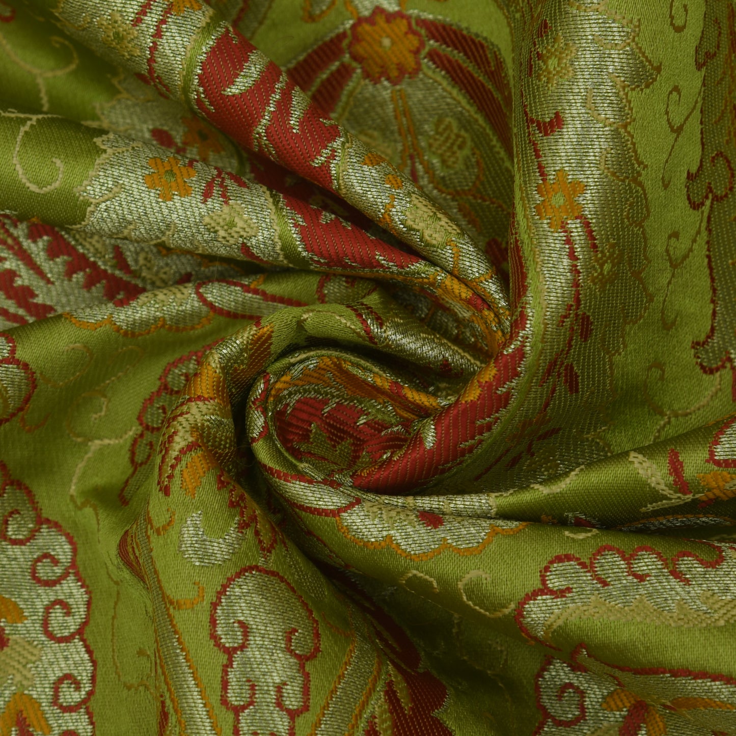 Multicolor Kimkhab Brocade Fabric