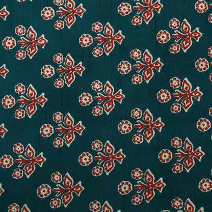 Multicolor Slub Chanderi Print Fabric