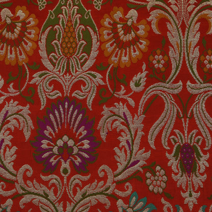 Multicolor Kimkhab Brocade Fabric