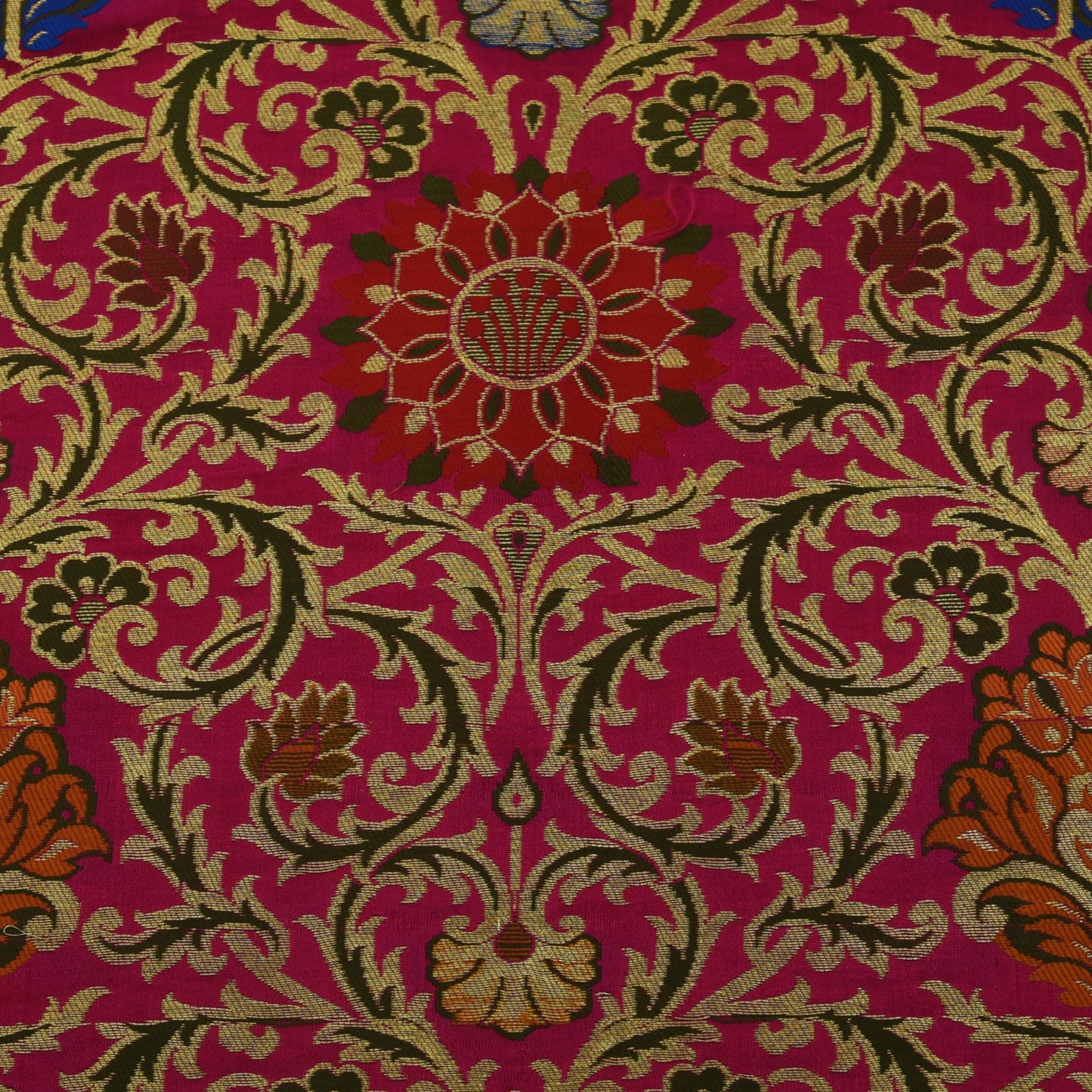 Multicolor Kimkhab Brocade Fabric