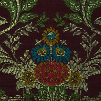 Multicolor Kimkhab Brocade Fabric