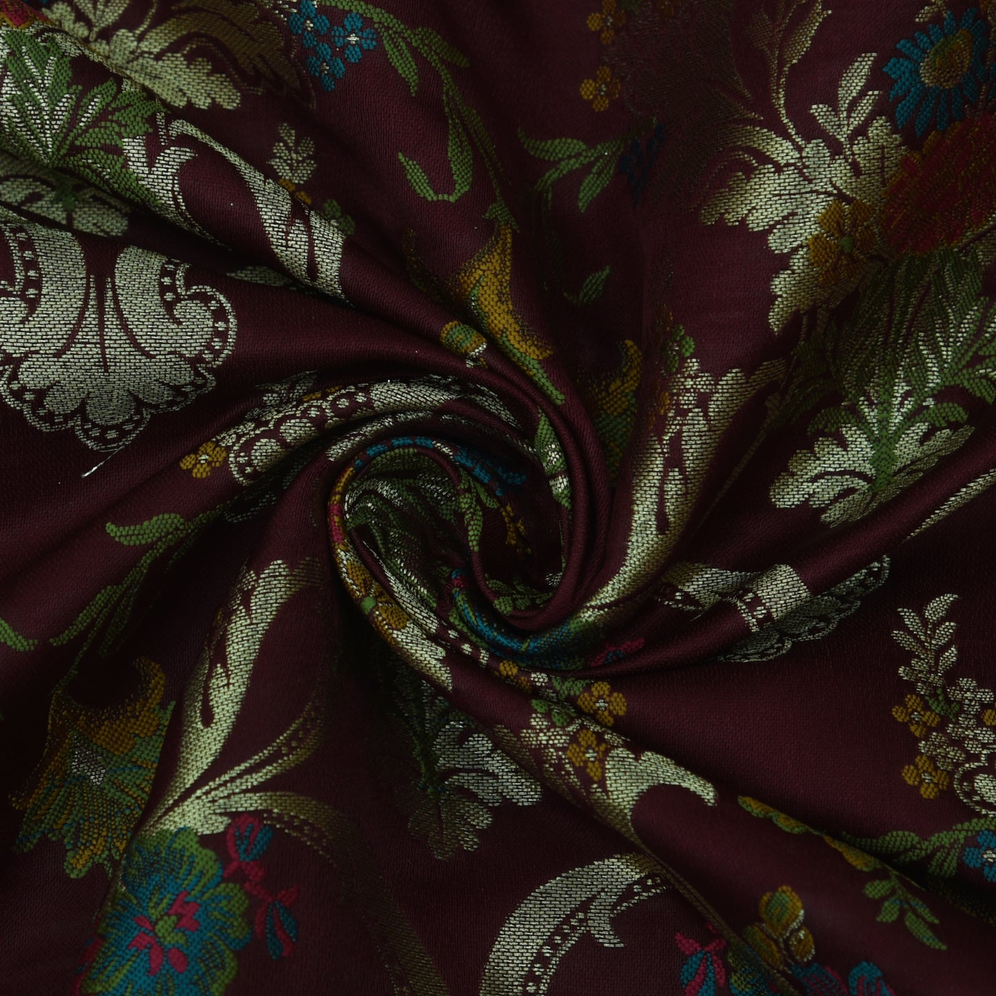 Multicolor Kimkhab Brocade Fabric