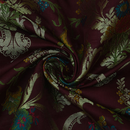 Multicolor Kimkhab Brocade Fabric