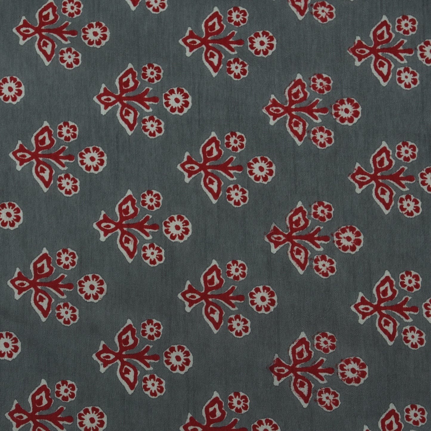 Multicolor Slub Chanderi Print Febric