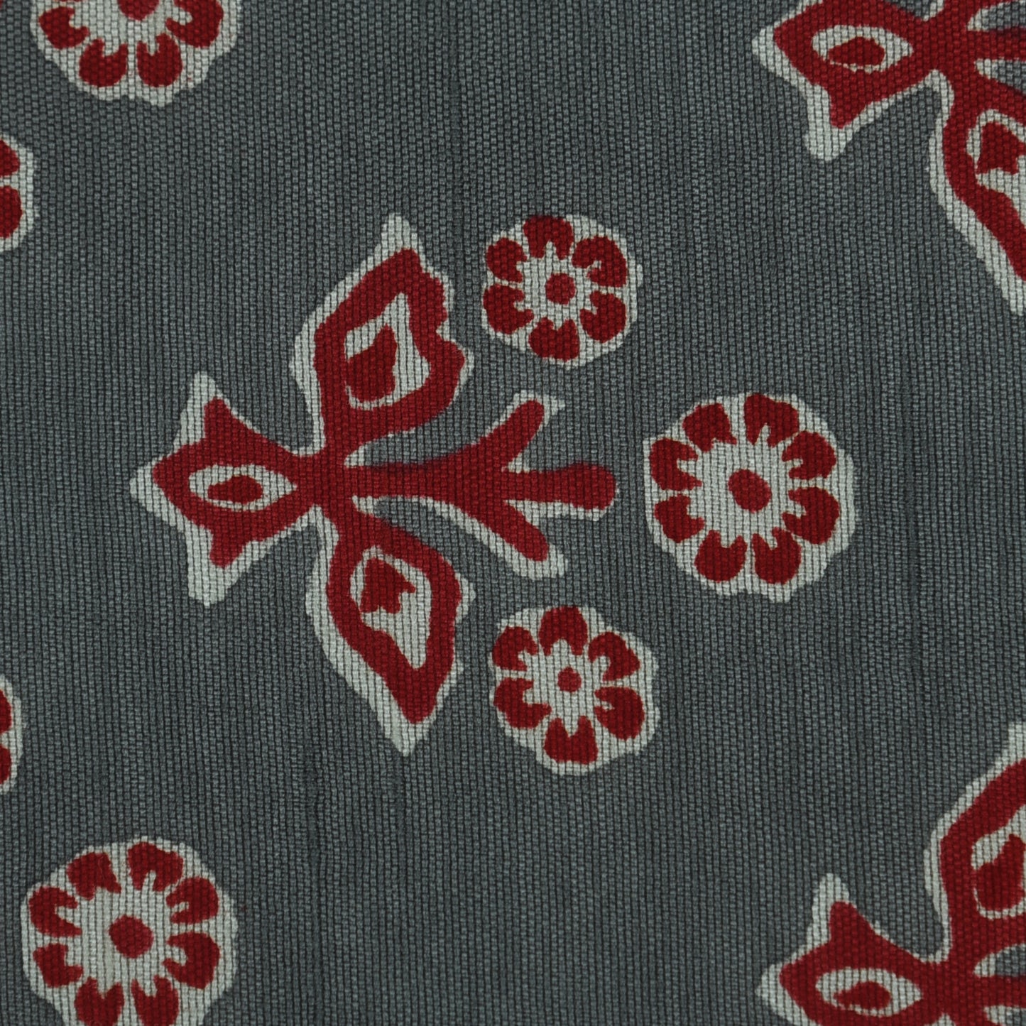 Multicolor Slub Chanderi Print Febric