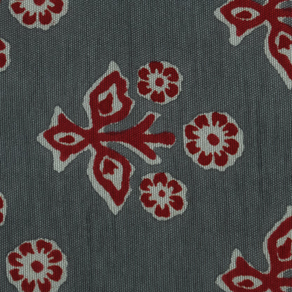 Multicolor Slub Chanderi Print Febric