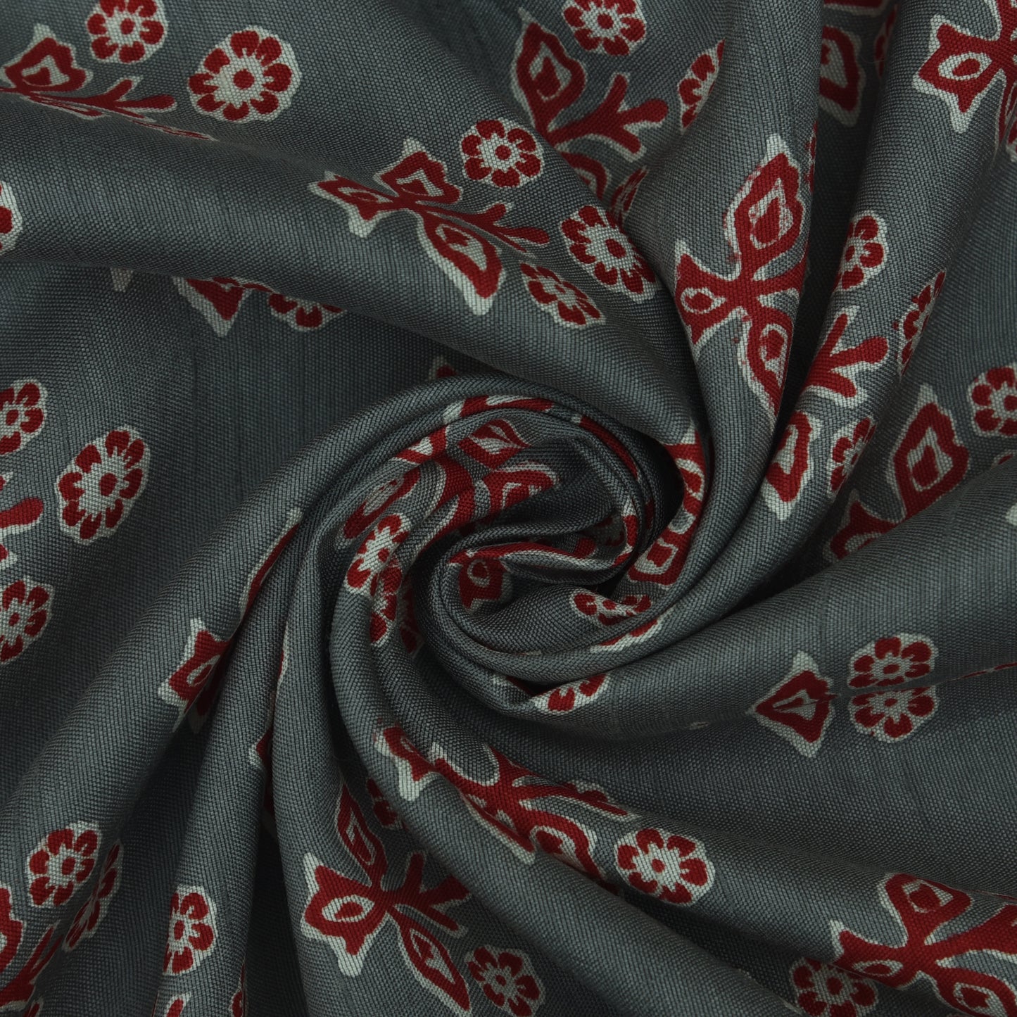 Multicolor Slub Chanderi Print Febric