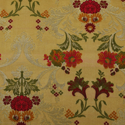 Multicolor Kimkhab Brocade Fabric