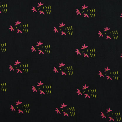 Multicolor Slub Chanderi Print Fabric