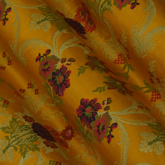 Multicolor Kimkhab Brocade Fabric