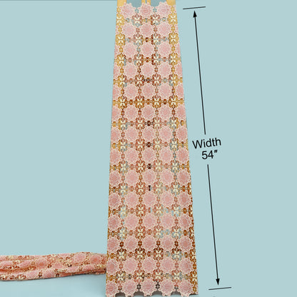 Crepe Cut Work Embroidery Fabric