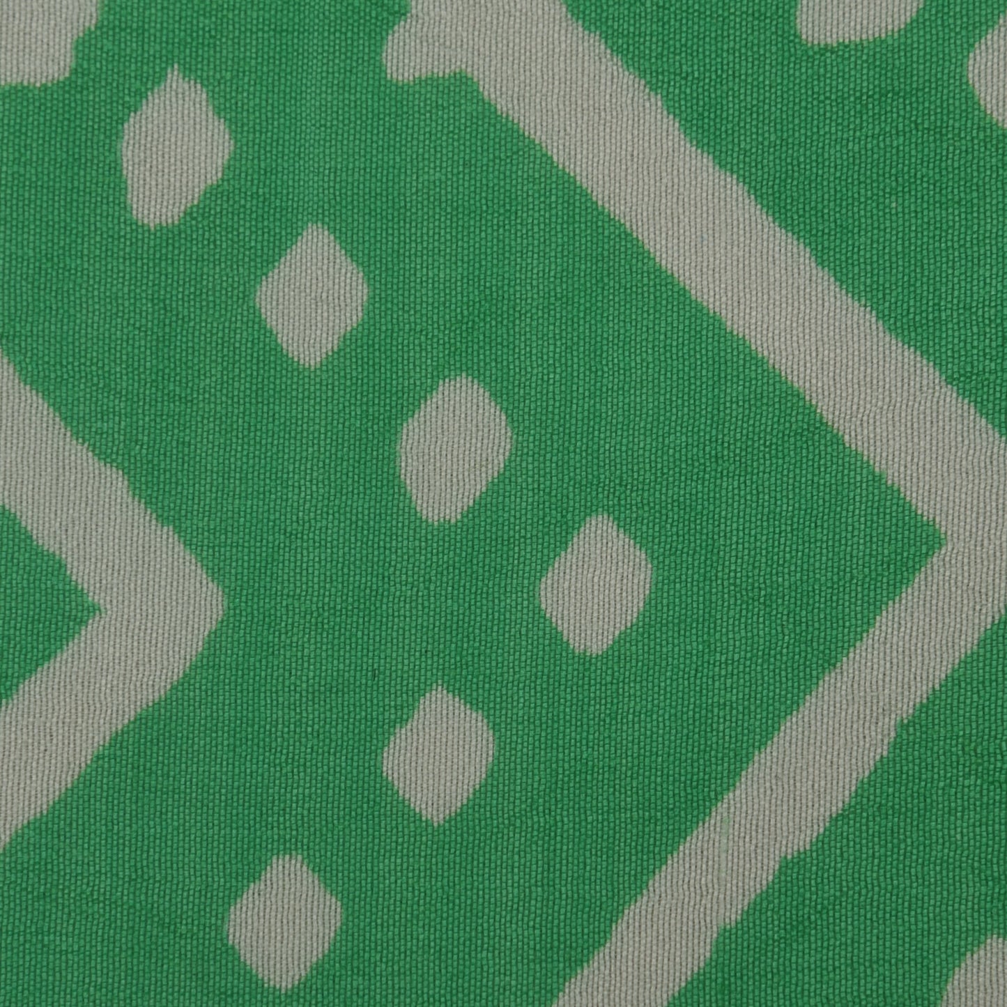 Green Color Kora Silk Print Fabric