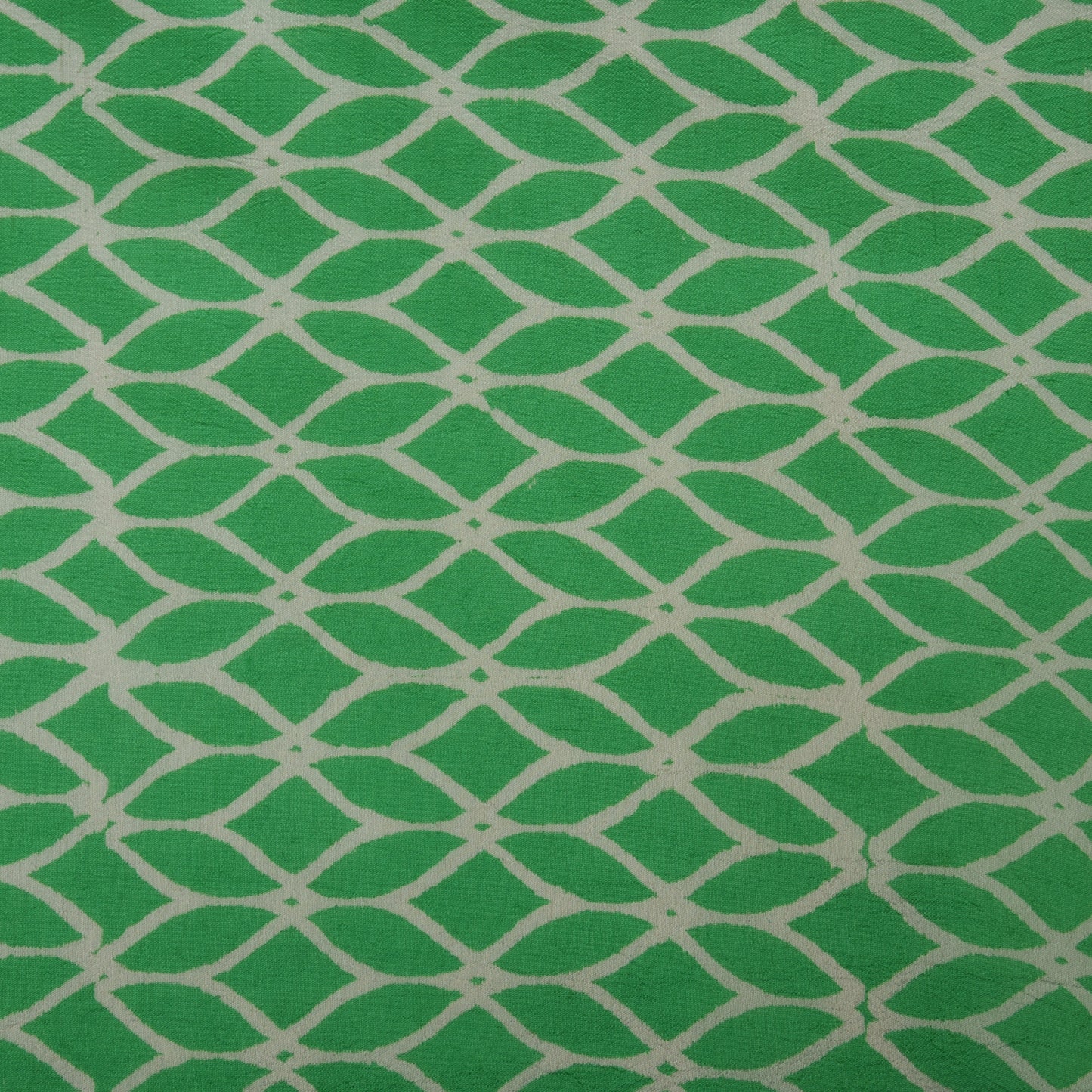 Green Color Kora Silk Print Fabric