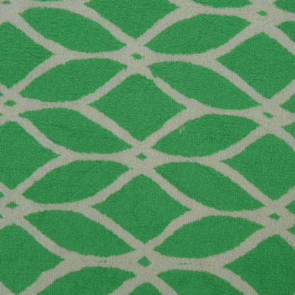 Green Color Kora Silk Print Fabric