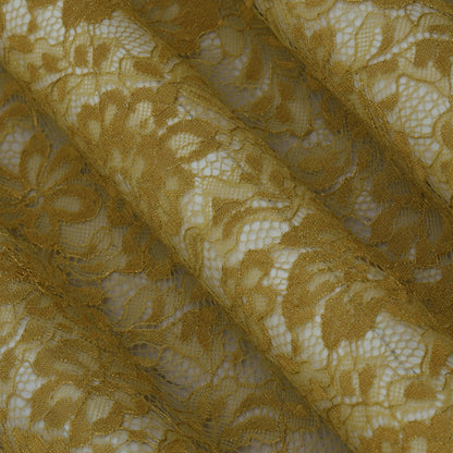 Beige Color Chantilly Lace Fabric