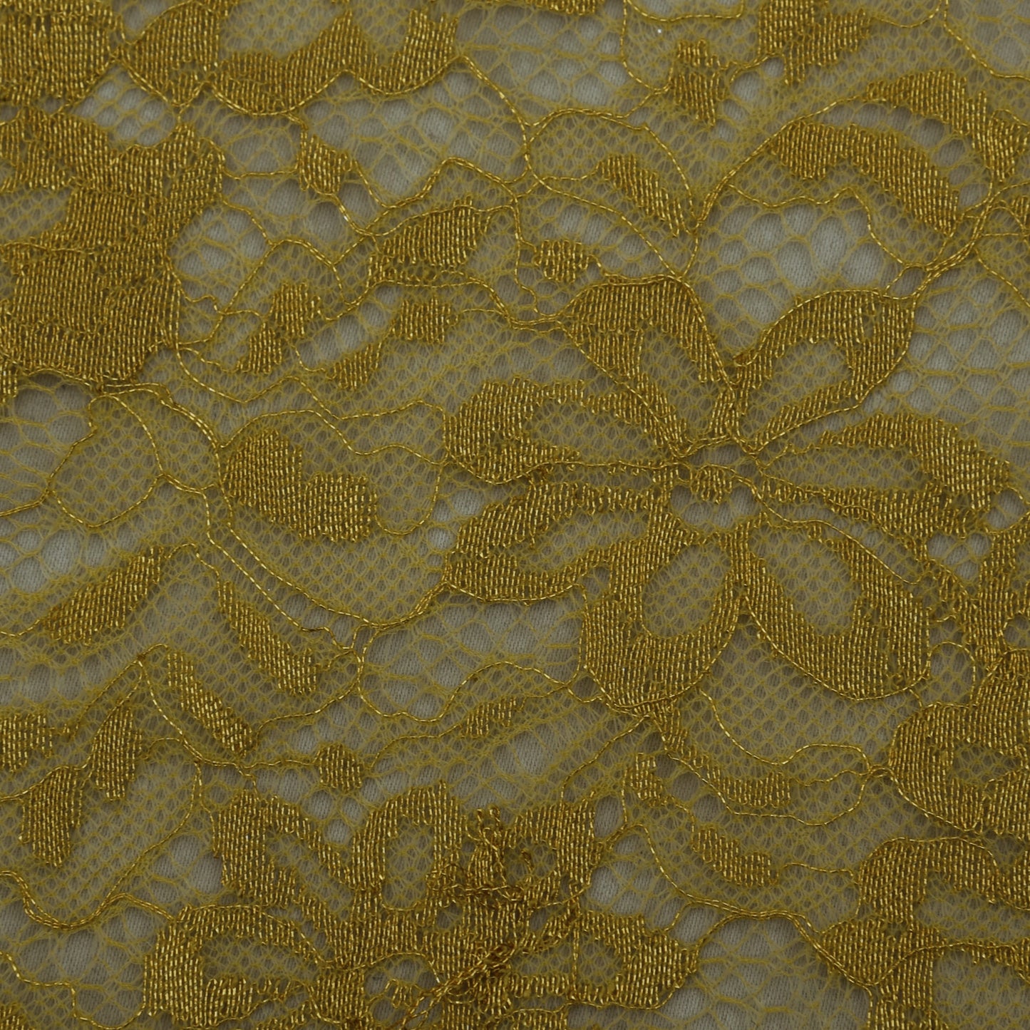 Beige Color Chantilly Lace Fabric