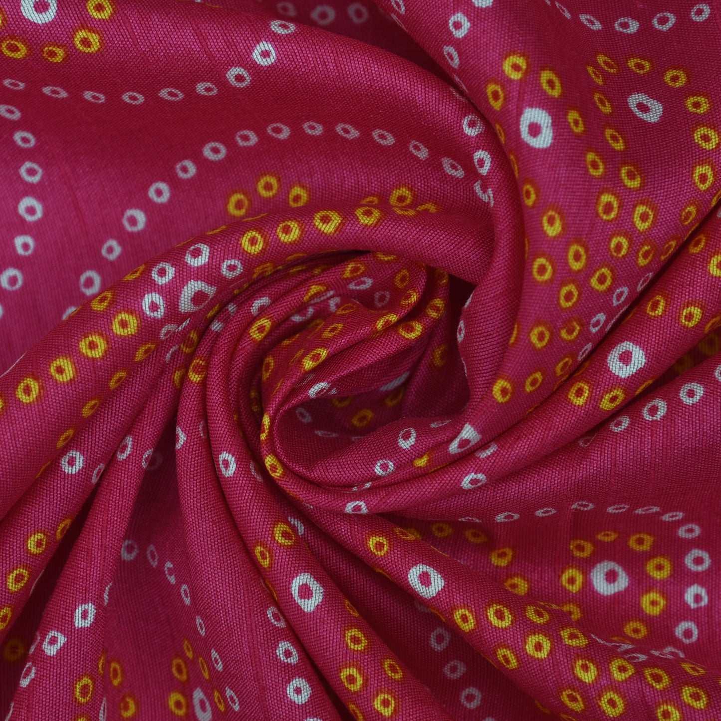 Multicolor Slub Chanderi Print Fabric