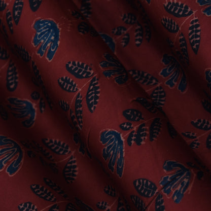 Multicolor Bember Satin Modal Ajrakh Print Fabric