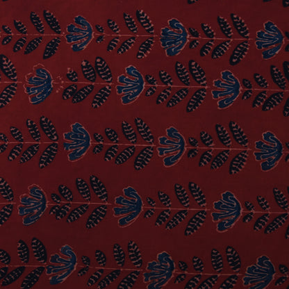 Multicolor Bember Satin Modal Ajrakh Print Fabric