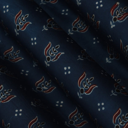 Multicolor Bember Satin Modal Ajrakh Print Fabric