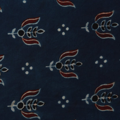 Multicolor Bember Satin Modal Ajrakh Print Fabric