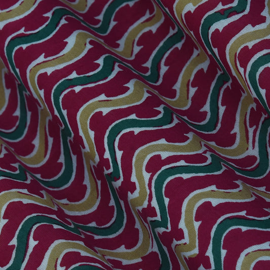 Multicolor Chanderi Print Fabric